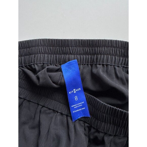 KIT AND ACE Black City Nylon Silk Blend Tapered Casual Ankle Pants, Size 8 - Picture 7 of 9